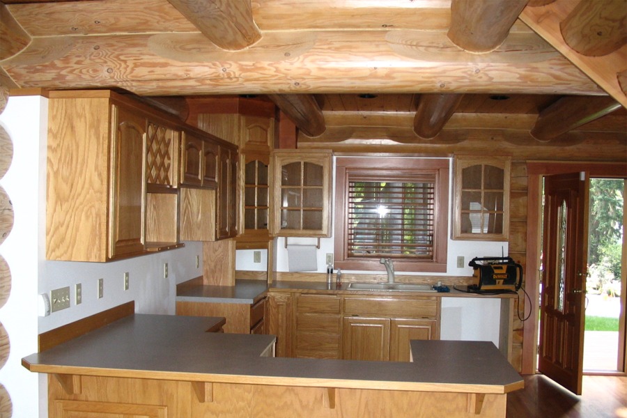 Log Home Kitchen